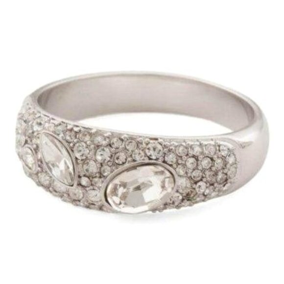 GORJANA Ring 9 Kingston Silver Crystals Bling Vintage Vibe Cocktail Ring - Picture 4 of 13